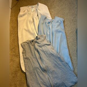 Halo SleepSack Set in Cream, Blue, and Gray